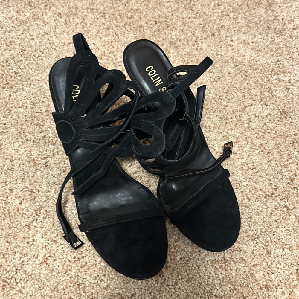 colin stuart leather upper balance man made heels